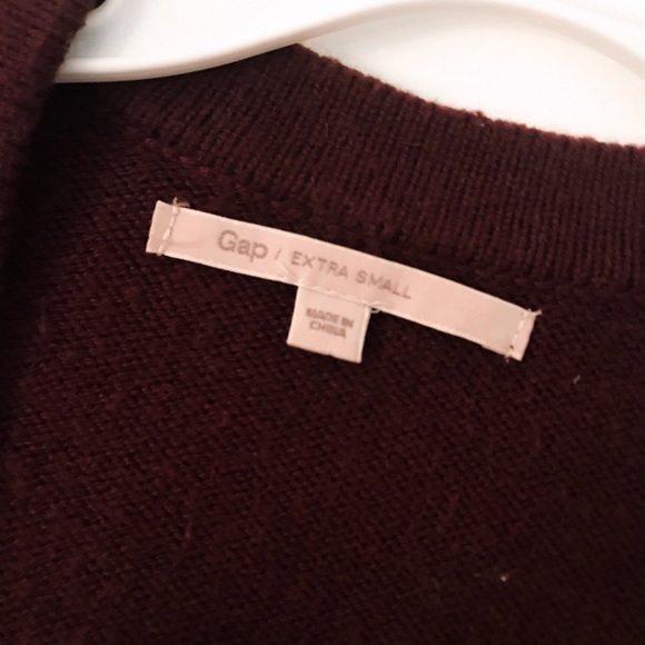 Maroon knitted sweater with elbow pads - Picture 5 of 5